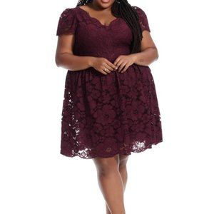 Plum Lace Dress